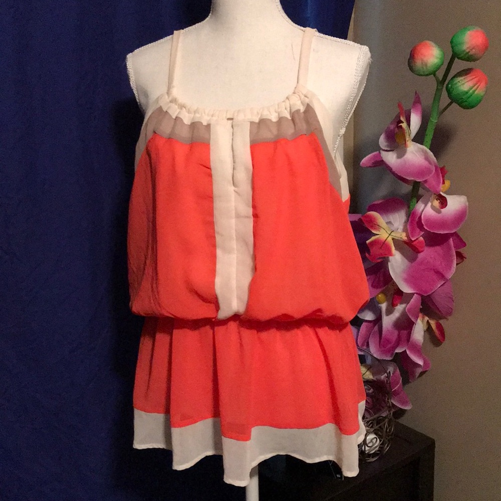 Peach Keyhole Tank